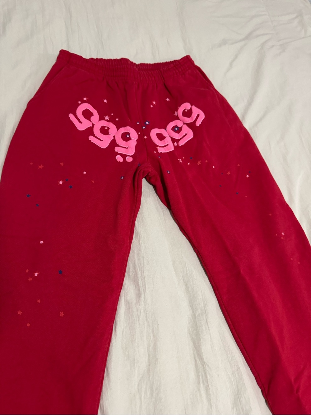 Sp5der Worldwide Red Angel Number 555 Sweatpants - Size Large